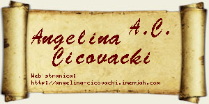 Angelina Čičovački vizit kartica